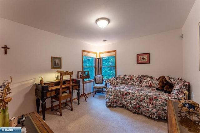 interior space featuring carpet floors