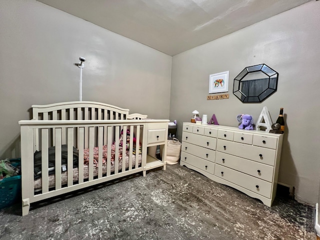 bedroom with a crib