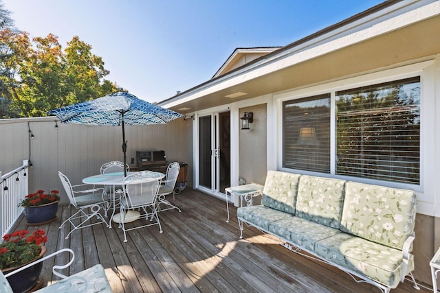 view of wooden deck