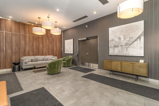 lobby with visible vents