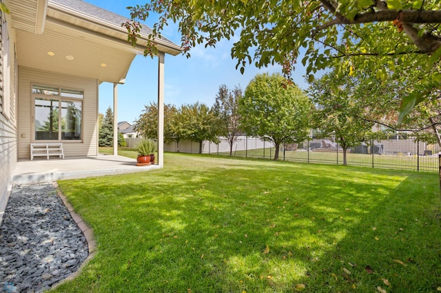 view of yard featuring a patio area