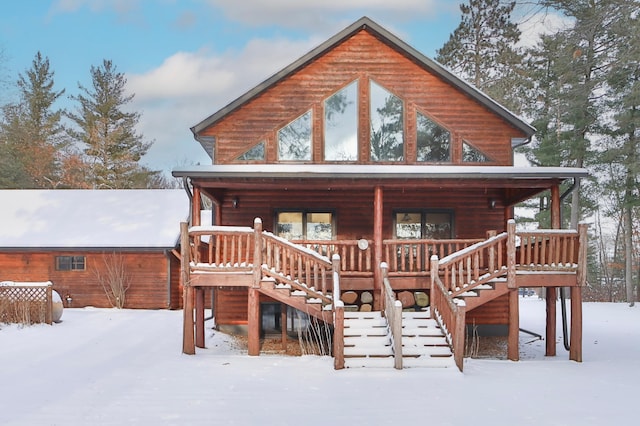 view of front of home with a porch