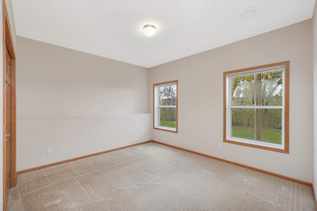 view of carpeted spare room