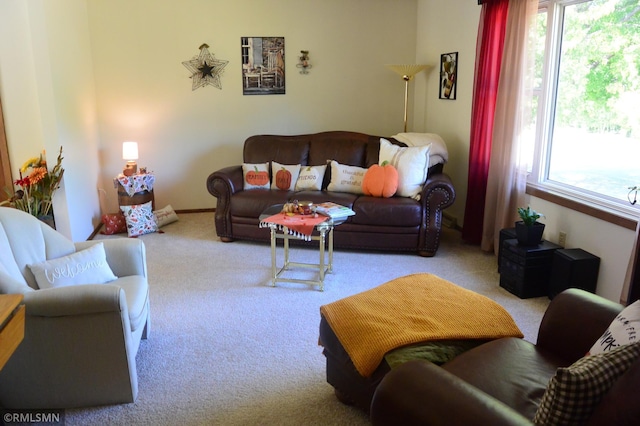 view of carpeted living room