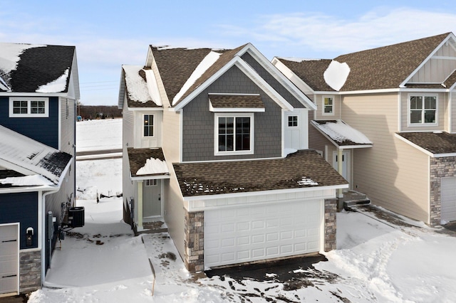 view of front of home featuring central AC