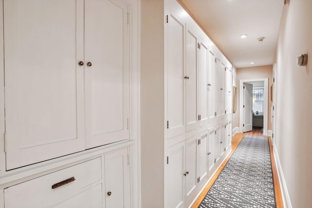 hall featuring light hardwood / wood-style flooring