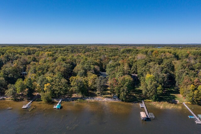 27734 Ridgewood Dr, Merrifield, MN 56465 - drone / aerial view with a wooded view and a water view