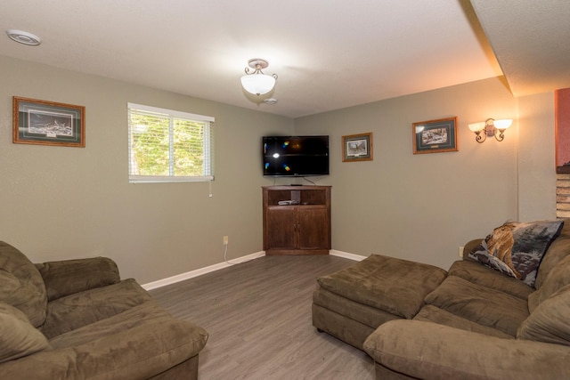 27734 Ridgewood Dr, Merrifield, MN 56465 - living room with wood finished floors and baseboards