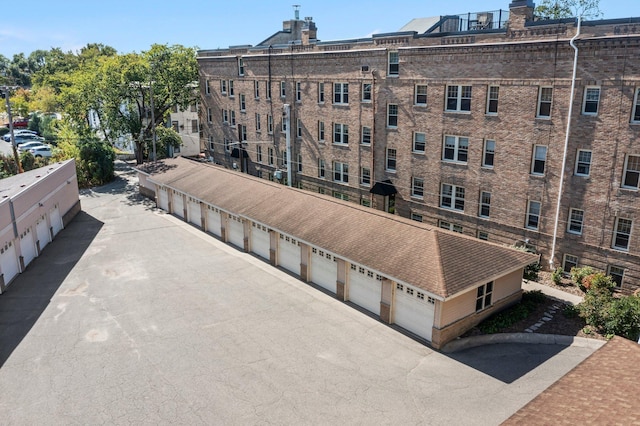 view of building exterior with a garage