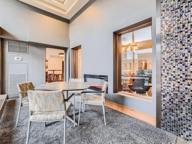 dining area with a chandelier