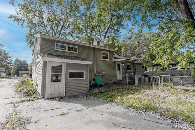 view of rear view of property