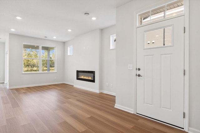 entrance foyer with light wood-type flooring