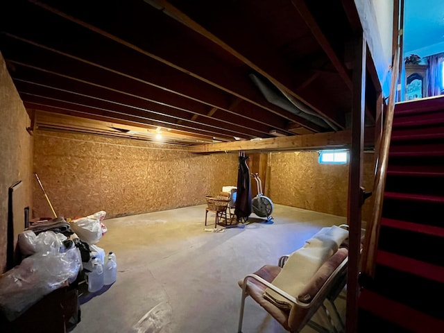 view of basement