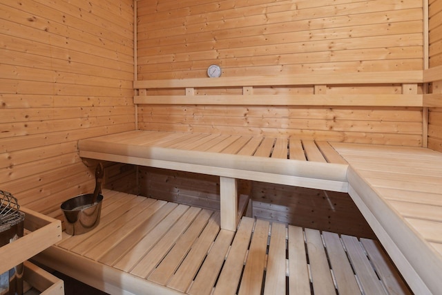 view of sauna