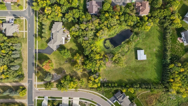 bird's eye view with a residential view