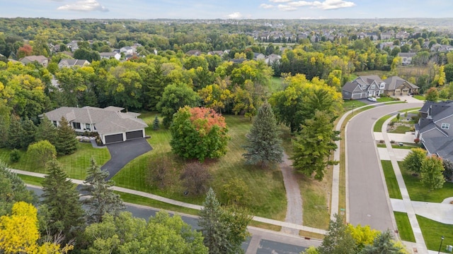 aerial view featuring a residential view