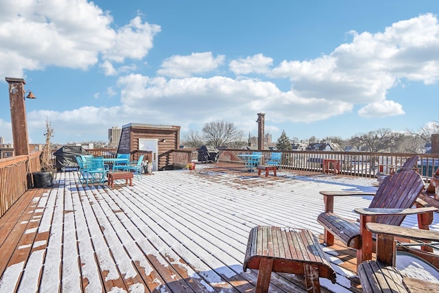 view of wooden terrace