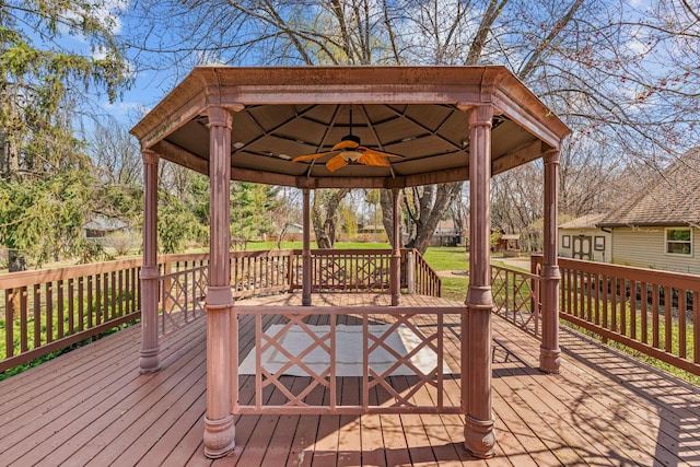 8011 Long Lake Rd, Mounds View, MN 55112 - wooden deck featuring a gazebo