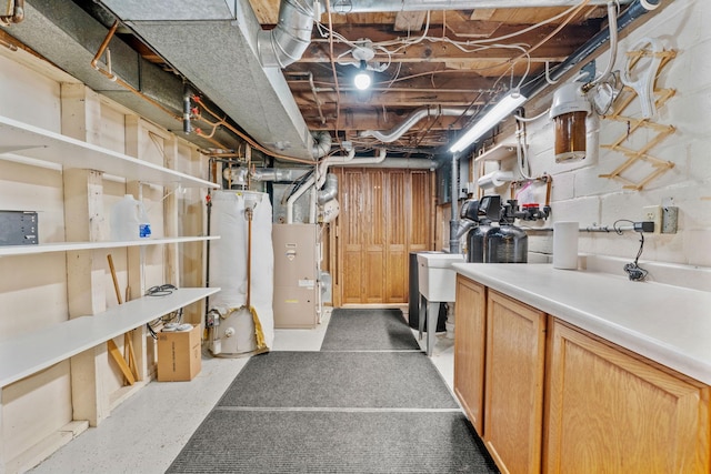 8011 Long Lake Rd, Mounds View, MN 55112 - unfinished below grade area with gas water heater