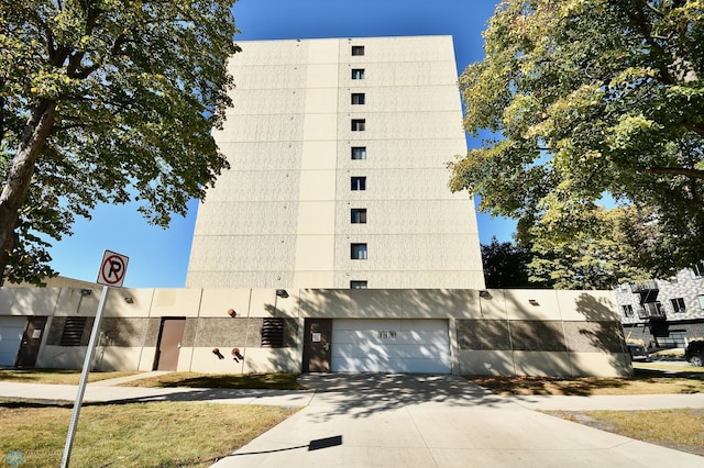 view of property featuring a garage