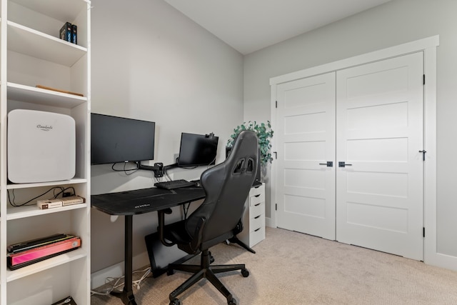 view of carpeted office