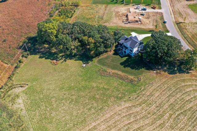 bird's eye view featuring a rural view