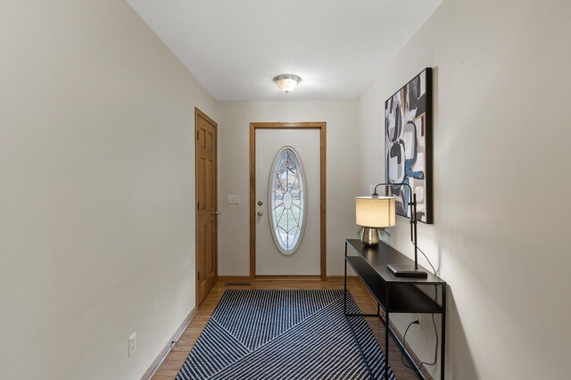 entrance foyer with hardwood / wood-style flooring