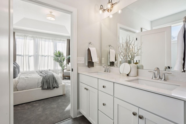 bathroom with vanity and a healthy amount of sunlight