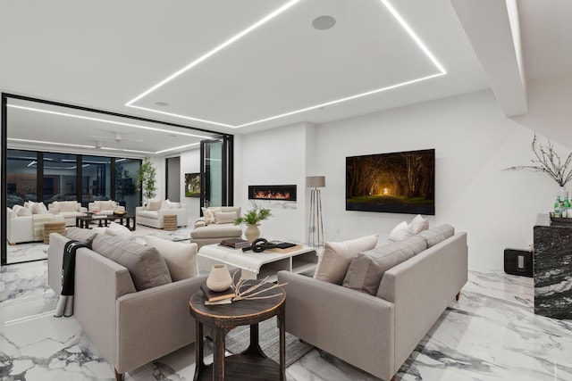 1225 Shoreline Dr, Orono, MN 55391 - living area featuring marble tiled flooring