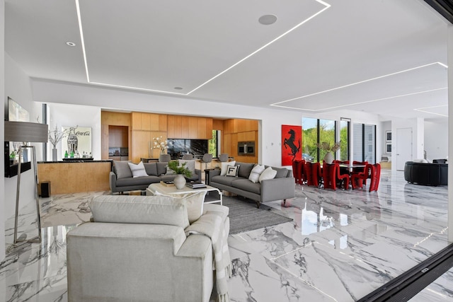 1225 Shoreline Dr, Orono, MN 55391 - living area featuring light marble finish floors