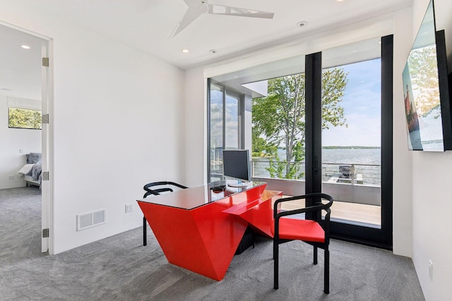 1225 Shoreline Dr, Orono, MN 55391 - office featuring carpet floors and recessed lighting