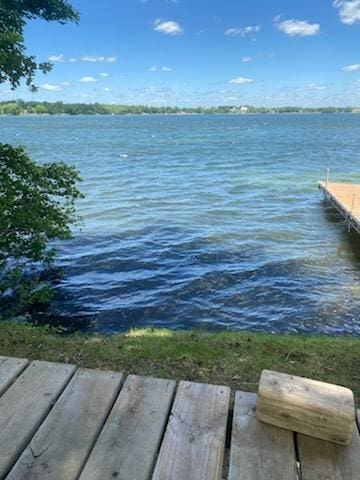 water view with a dock