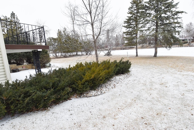 view of snowy yard