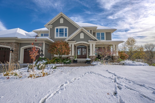 view of front of house with covered porch