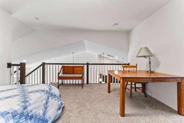 646 Shardlow Pl NE, Byron, MN 55920 - bedroom featuring light colored carpet and vaulted ceiling