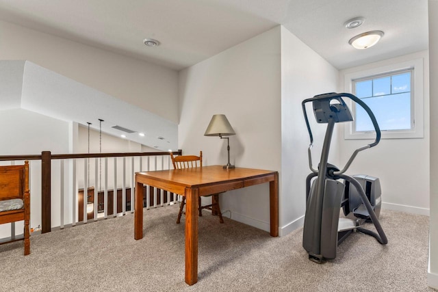 646 Shardlow Pl NE, Byron, MN 55920 - office with light colored carpet, visible vents, and baseboards