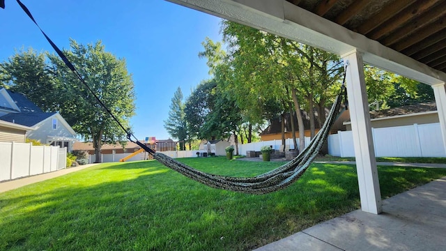 view of yard featuring a patio