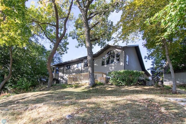 exterior space with a wooden deck