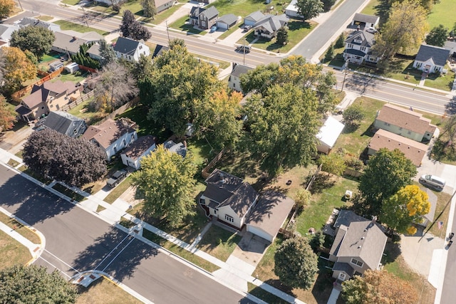 bird's eye view featuring a residential view