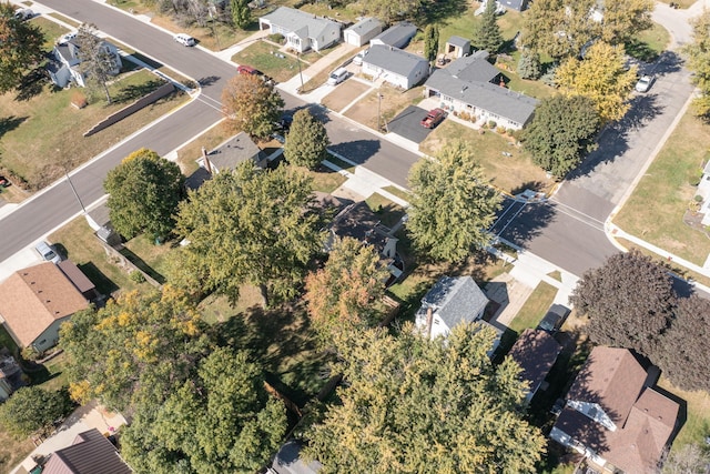 aerial view with a residential view