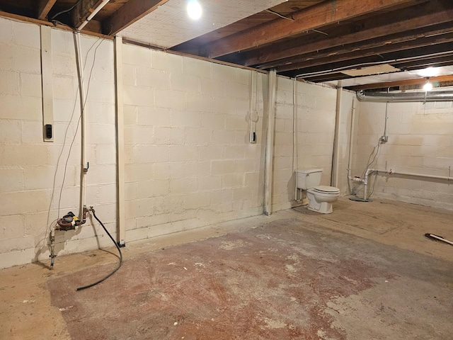 view of basement