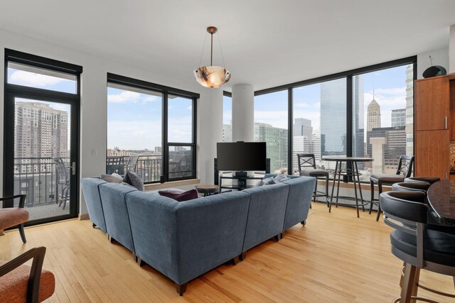 740 Portland Ave Unit 1207, Minneapolis, MN 55415 - living room with light wood-type flooring
