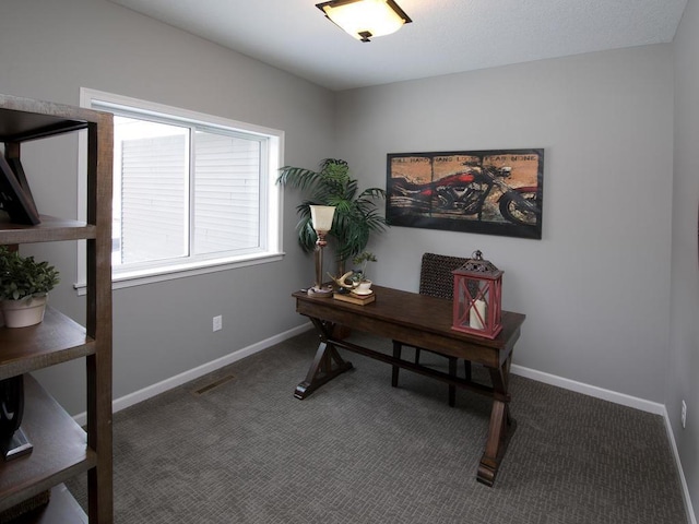 view of carpeted office