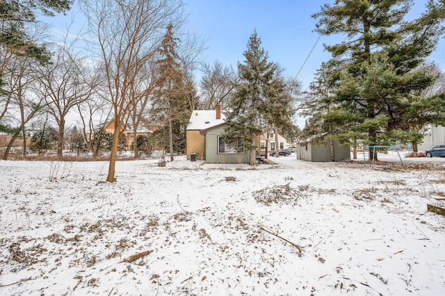 view of snowy yard