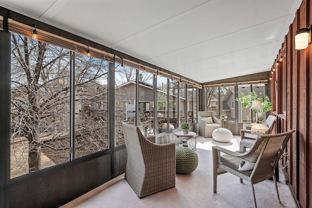 view of sunroom