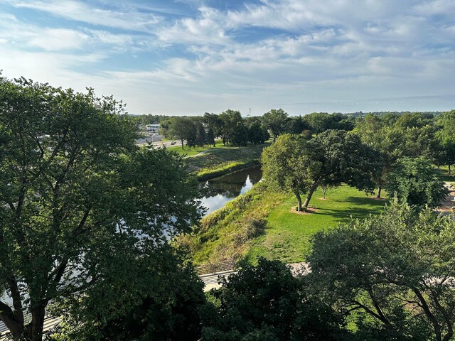 view of local wilderness with a water view