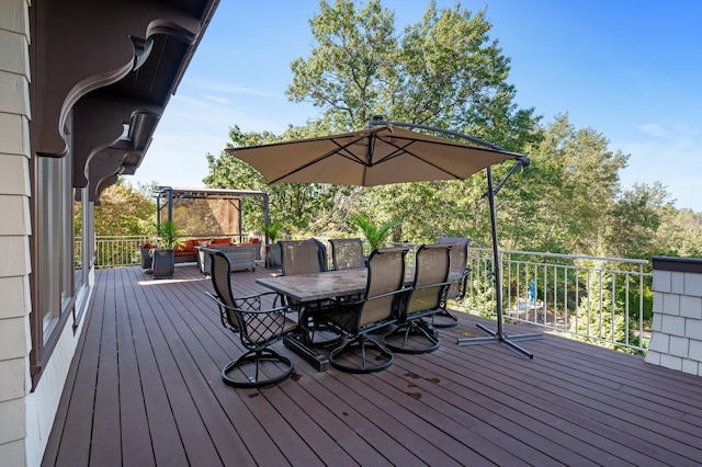 view of wooden terrace