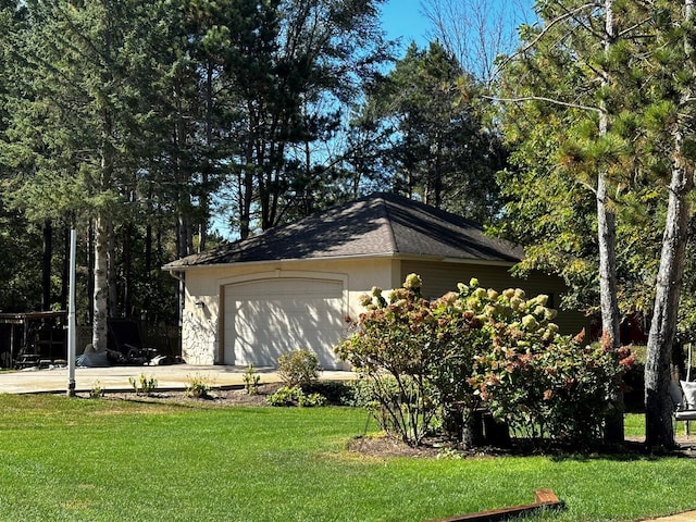 view of home's exterior featuring a lawn