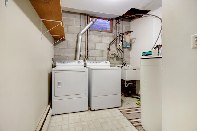 laundry room featuring washing machine and dryer and sink