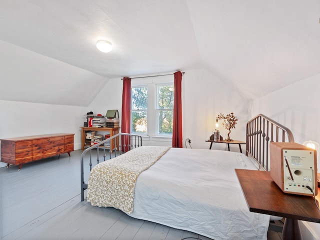 29693 120th St, Herman, MN 56248 - bedroom featuring vaulted ceiling and wood finished floors